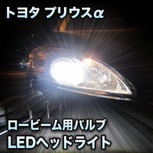 LEDヘッドライト ロービーム トヨタ プリウスα対応セット